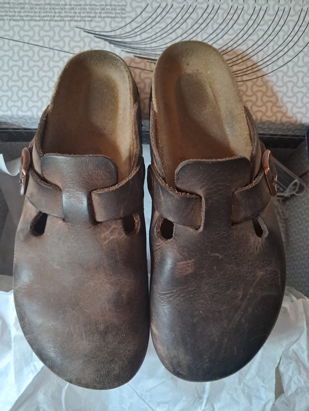 Birkenstock Brown Leather Clogs Mule